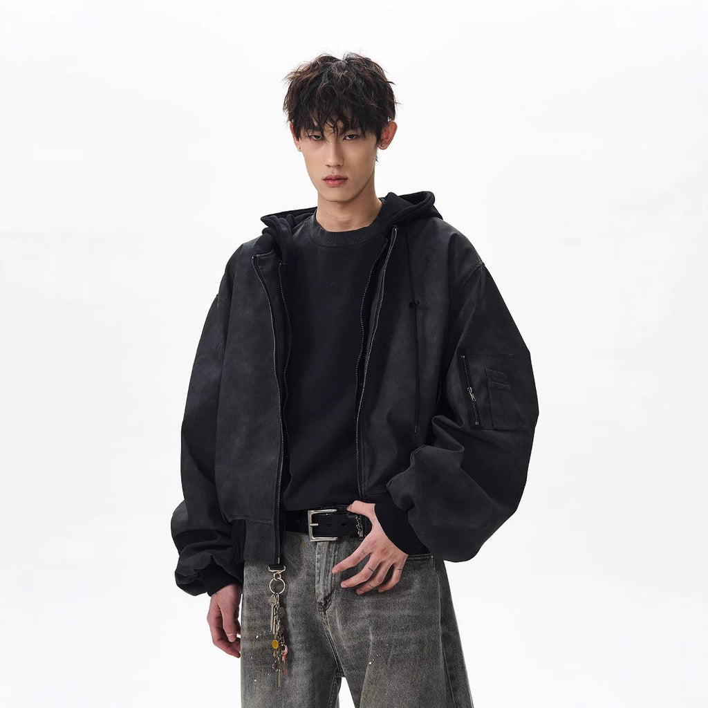 American-Style Flight Jacket – Casual Loose Fit Polyester Jacket