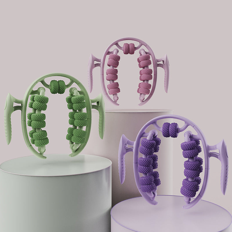 26-Wheel Leg Massager Roller – Manual Yoga Calf Muscle Massage Tool