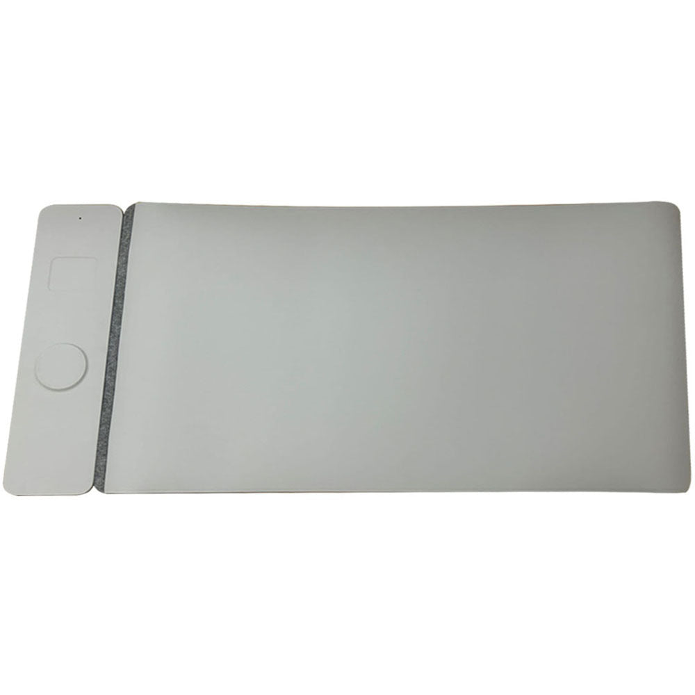 15W Wireless Charging Mouse Pad – PU Leather Desk Mat with Fast Charging & Magnetic Detachable Design