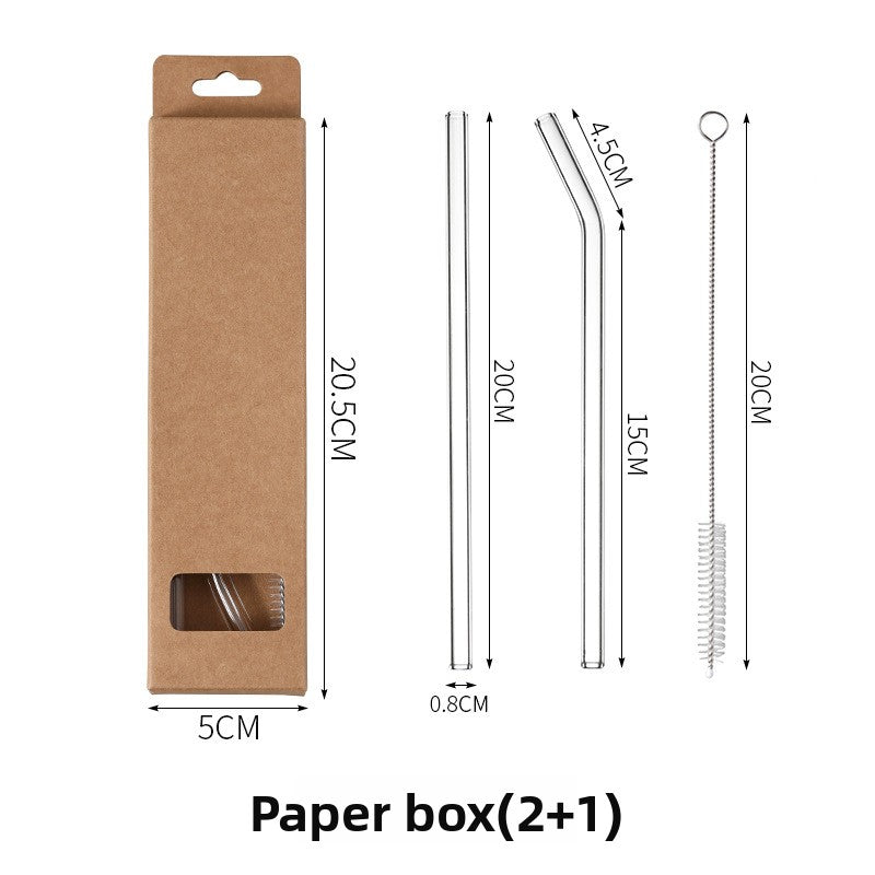 Reusable Glass Straws – Eco-Friendly & Heat-Resistant
