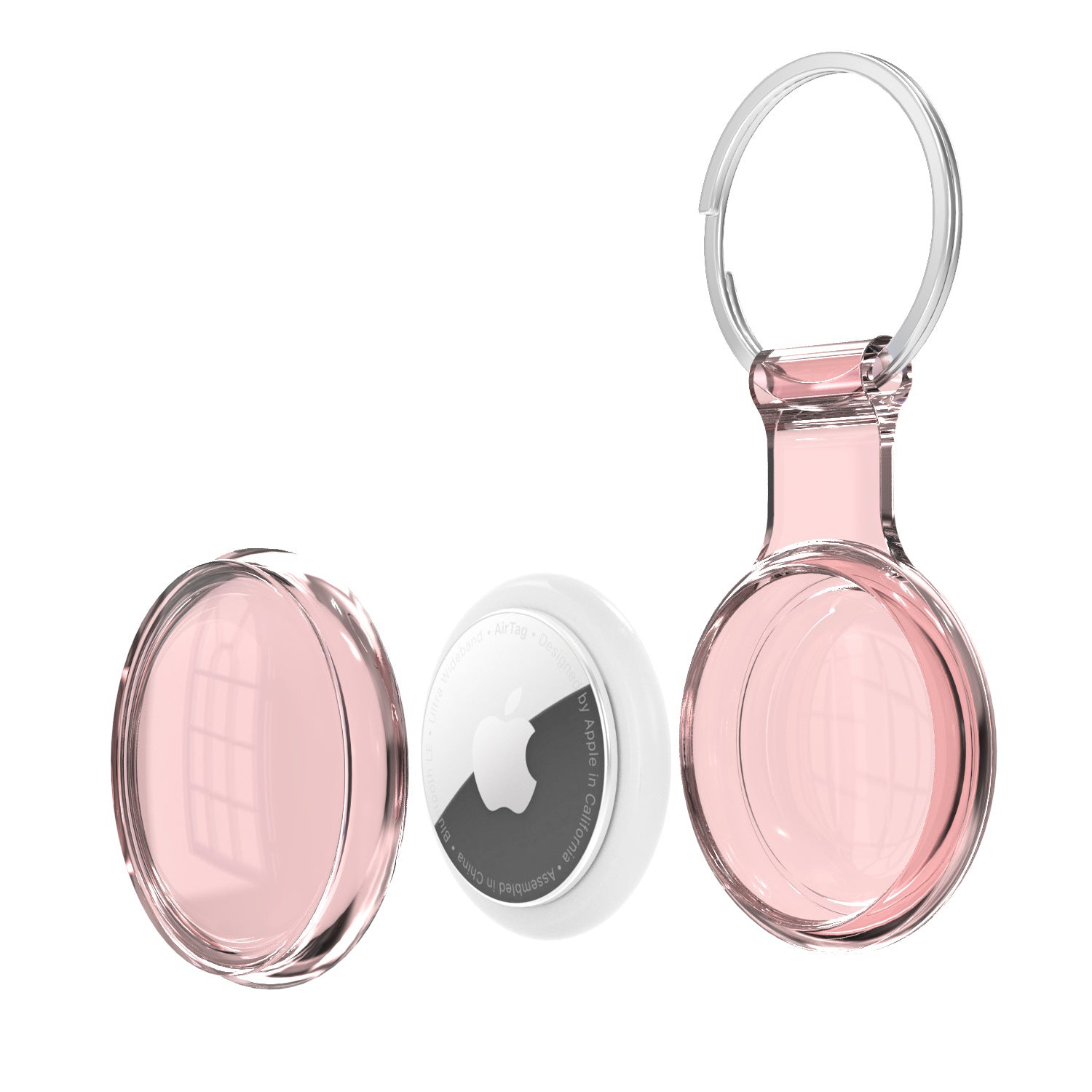 Silicone AirTag Protective Case – Waterproof Keychain Holder with Spring Buckle