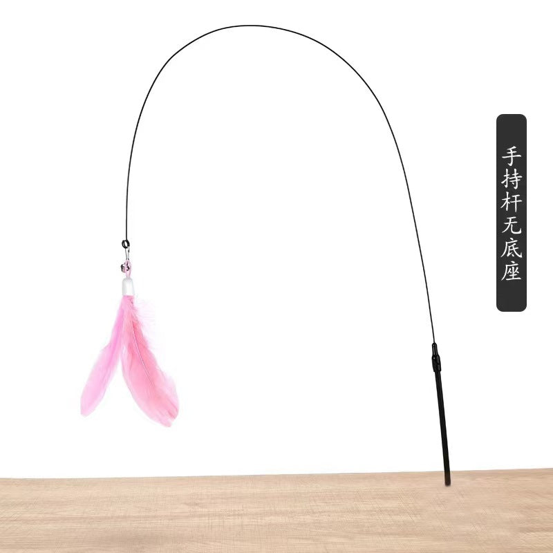 Extended Steel Wire Suction Cup Cat Teaser Wand