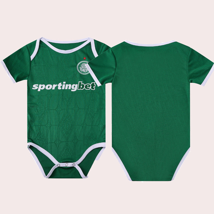 Bamboo Fiber Baby Football Jumpsuit – Soft Breathable Sports-Themed Romper (5–18 Months)