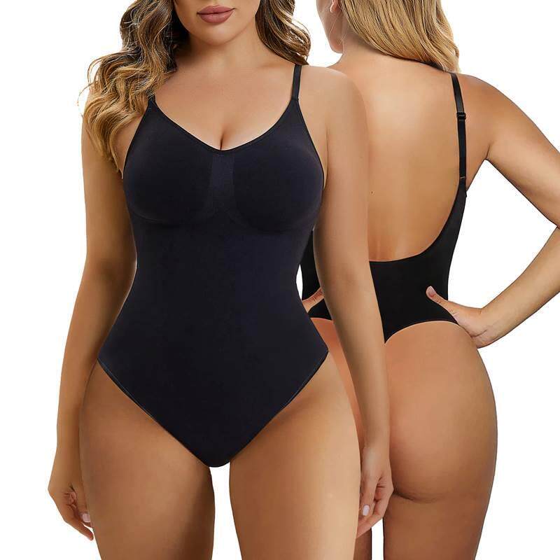 Tummy Control Shapewear Bodysuit – Low Back Ultra-Thin Sculpting Thong