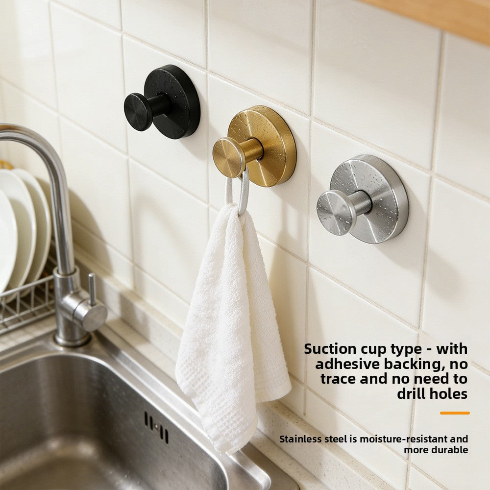 Suction Cup Wall Hook – Aluminum Alloy No-Drill Bathroom & Kitchen Hook