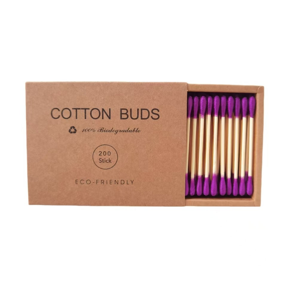 Double-Head Cotton Swabs – Disposable Makeup & Cleaning Applicators (200 Pack)