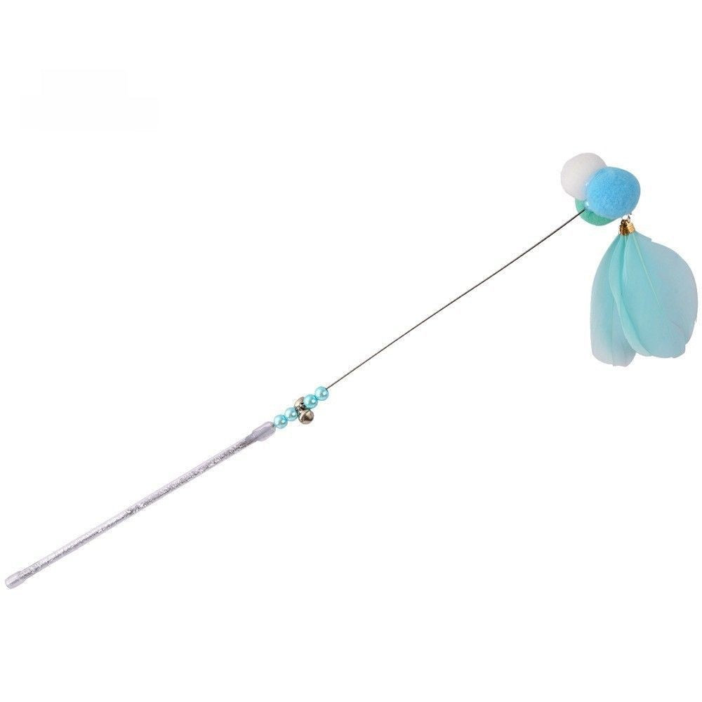 Interactive Cat Tease Stick Toy – Feather & Sound Paper Wand