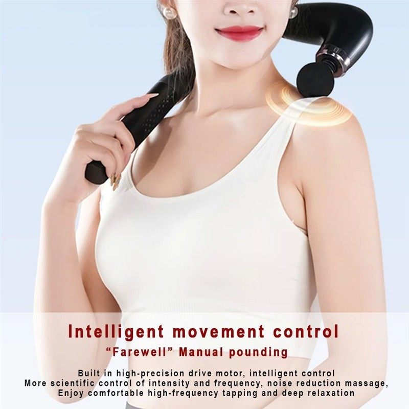 Portable Electric Massage Gun – Rechargeable Muscle Relief Fascia Gun with Multiple Attachments