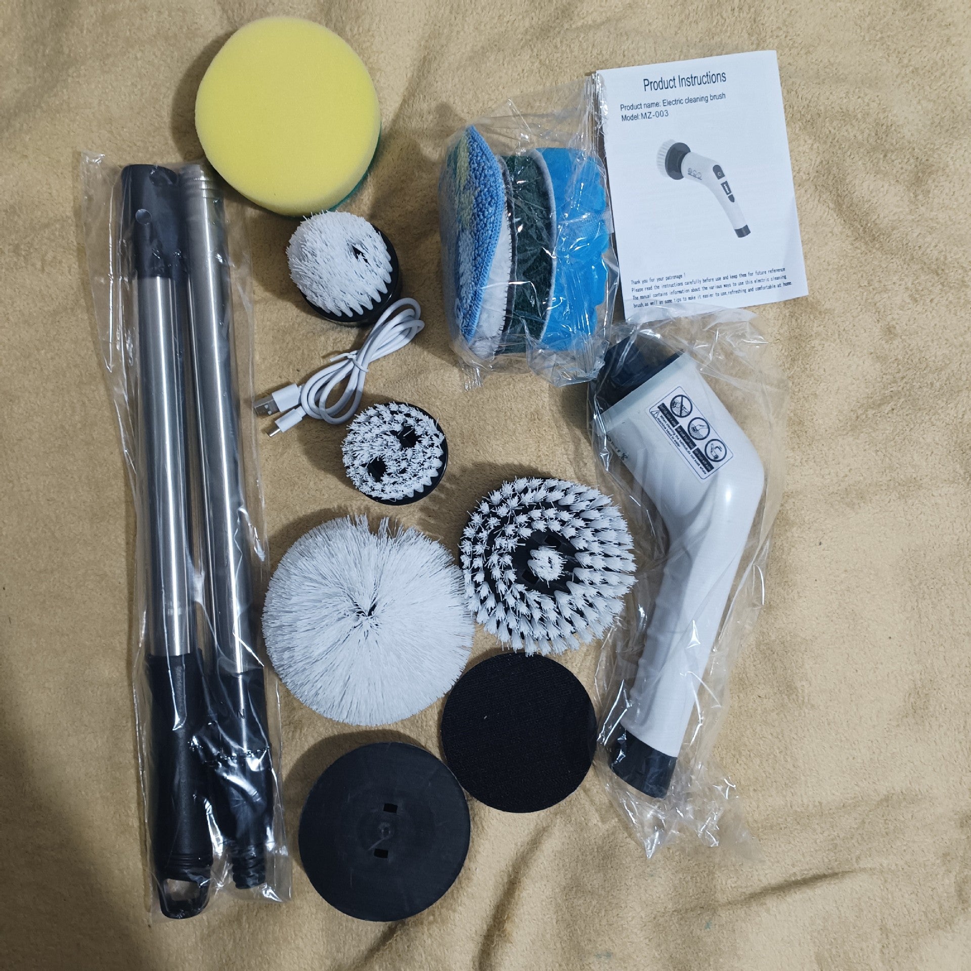 Electric Spin Cleaning Brush – Cordless Bathroom Scrubber with Multiple Heads