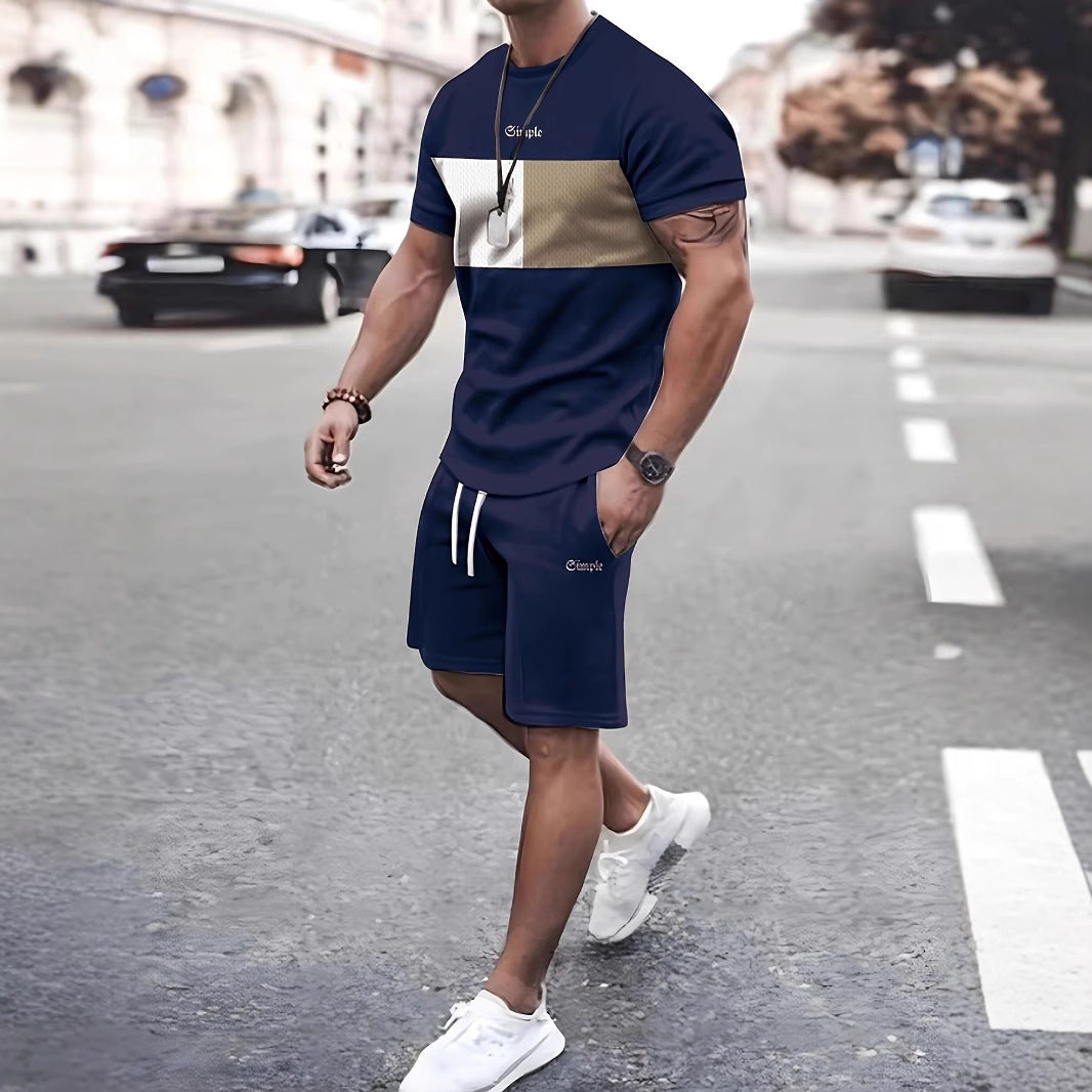 Men’s 3D Printed Summer 2-Piece Set – Short Sleeve T-Shirt & Casual Shorts Outfit