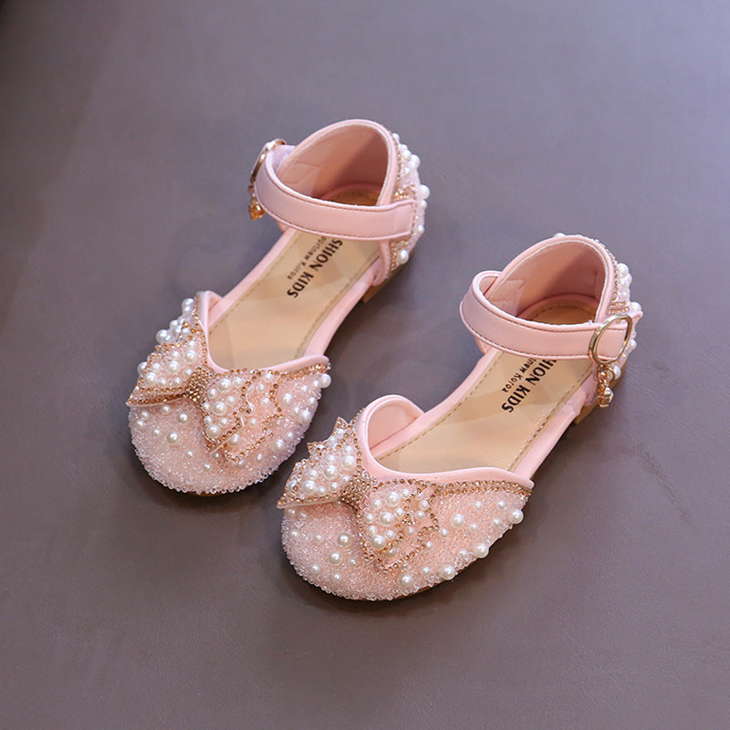 Girls’ Bow Sandals – Soft Sole Princess Summer Shoes for Kids