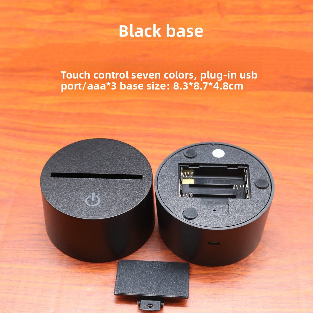 3D LED Night Light – Touch Control Multi-Color Acrylic Twist Knot Lamp (USB Powered)