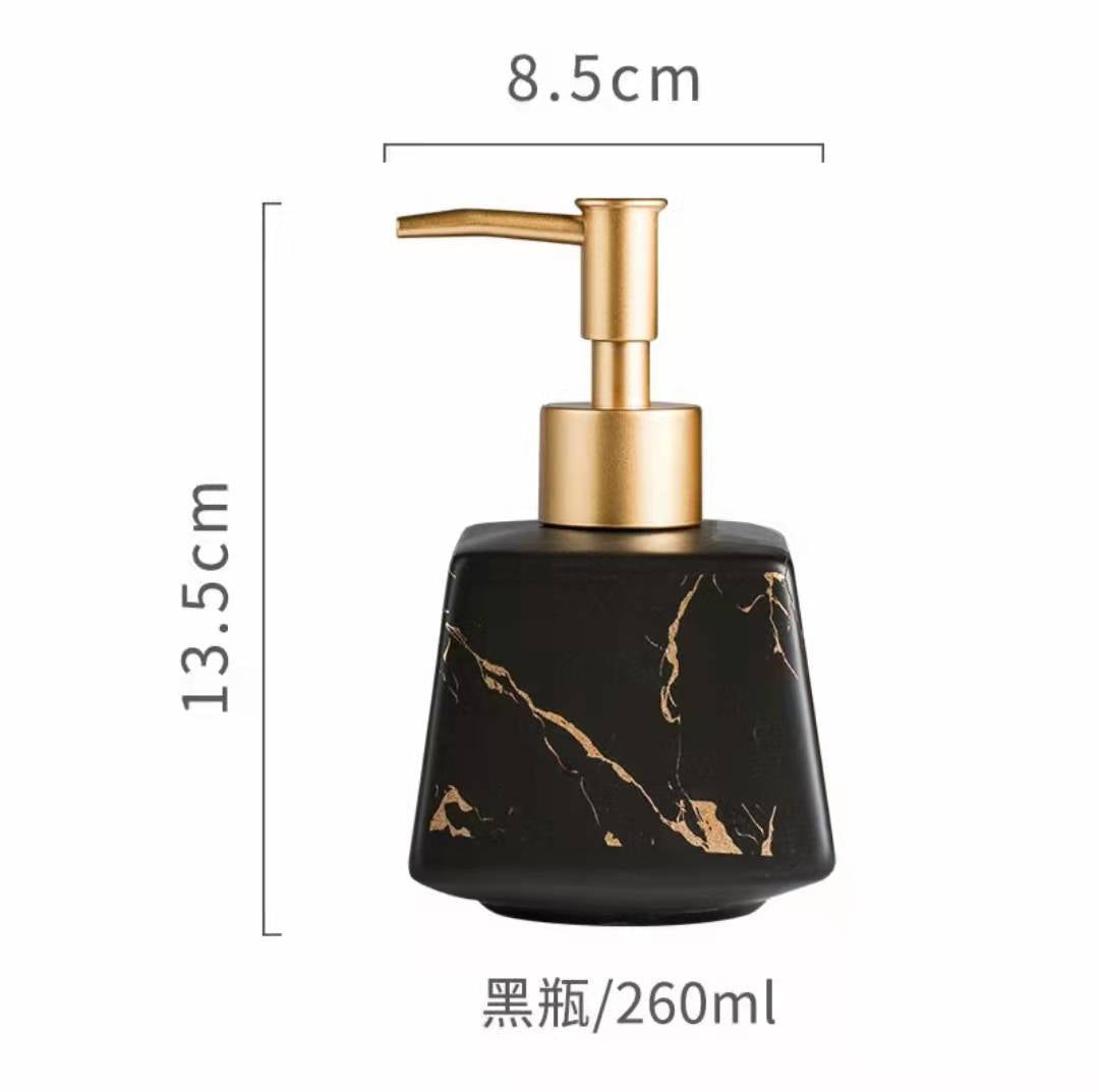 Ceramic Soap Dispenser – Marble Finish Pump Bottle