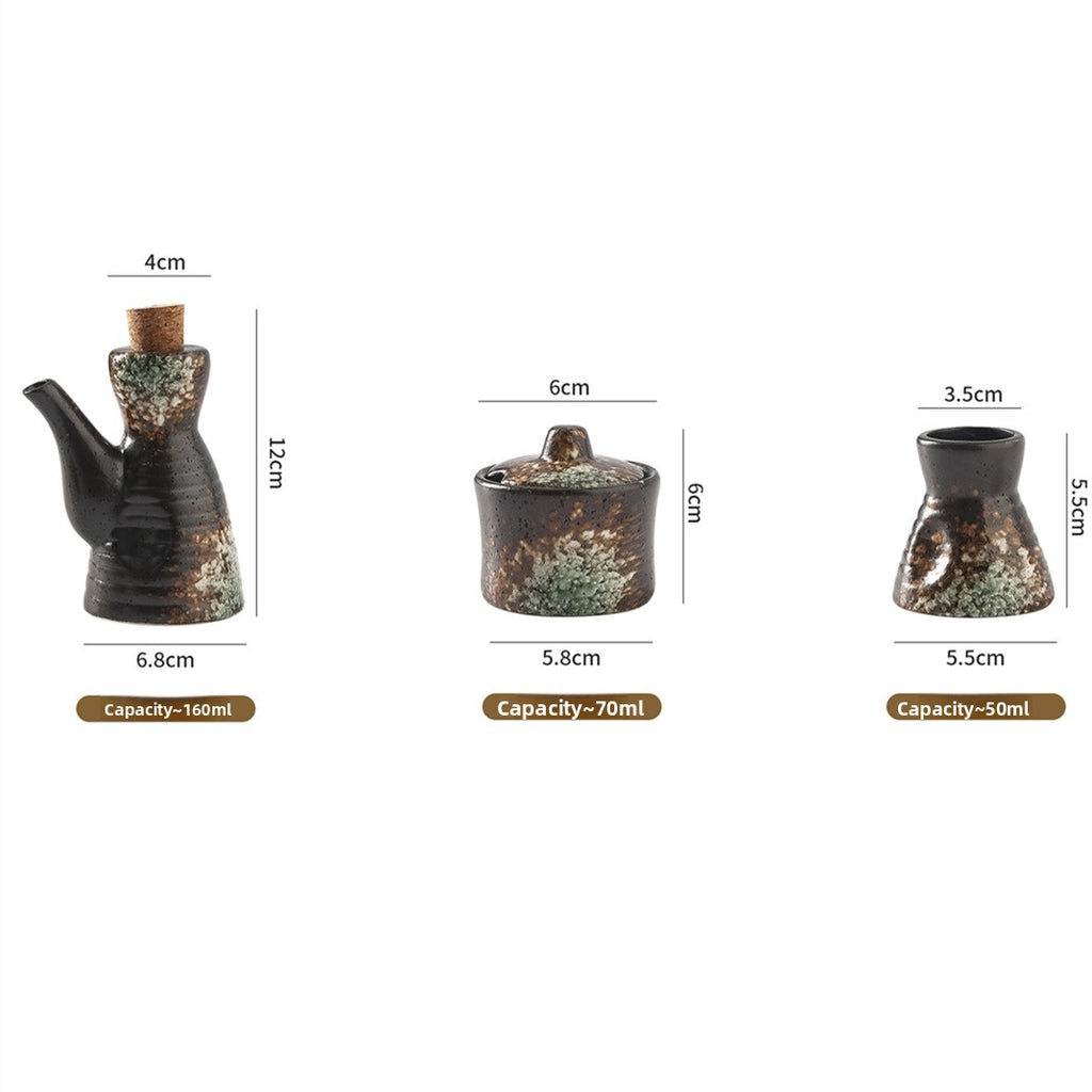 Japanese Ceramic Seasoning Set – Elegant Dining Tableware