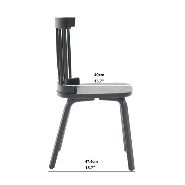 Black Solid Wood Dining Chair – Modern High Back Upholstered Accent Chair