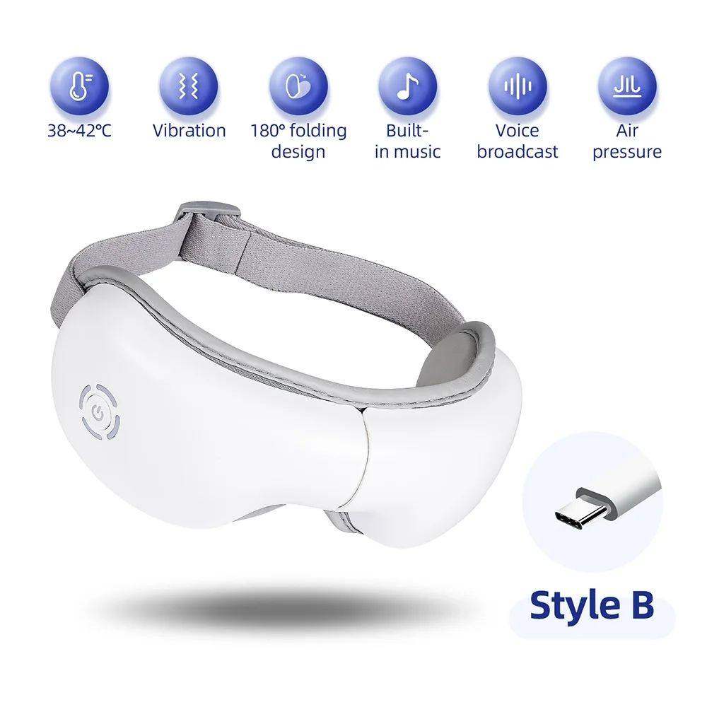 Smart Heated Eye Massager – 3D Airbag Compression with Music & Vibration