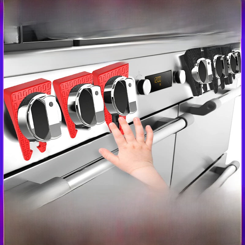 Silicone Gas Stove Knob Covers – Child Safety Kitchen Lock