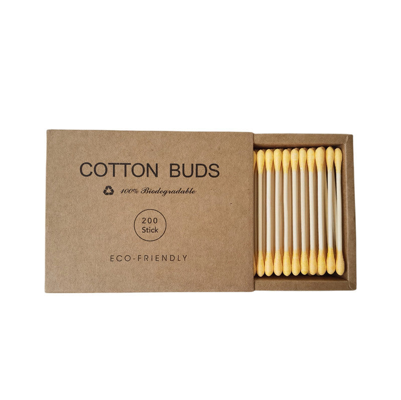 Double-Head Cotton Swabs – Disposable Makeup & Cleaning Applicators (200 Pack)