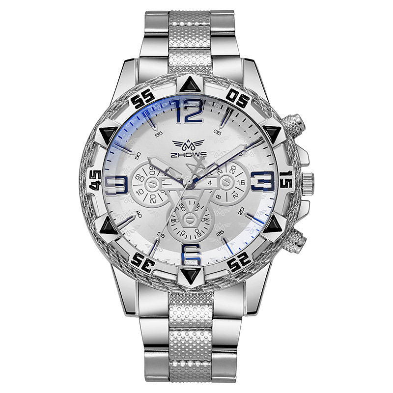 Men’s Quartz Watch – Mechanical-Style Dial Alloy Wristwatch