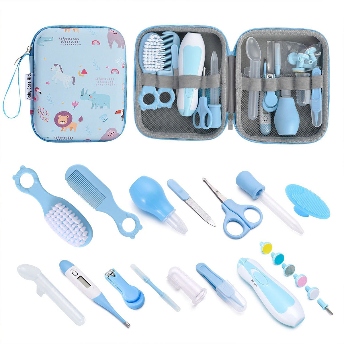 20-Piece Baby Grooming Kit – Complete Infant Nail & Healthcare Set with EVA Storage Case