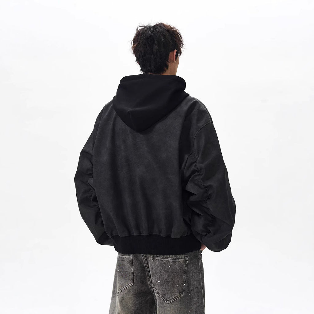 American-Style Flight Jacket – Casual Loose Fit Polyester Jacket