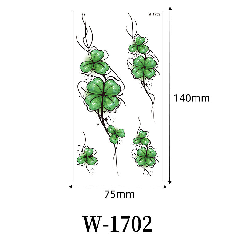 St. Patrick’s Day Clover Temporary Tattoo Stickers – Waterproof Holiday Body Art