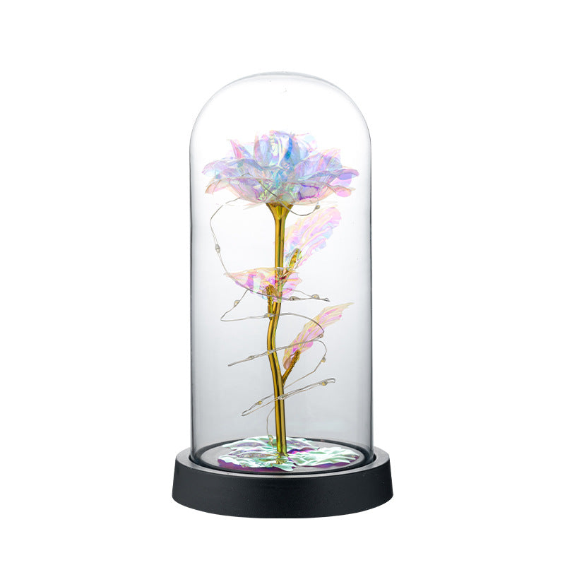 Luxury Gold Foil Rose in Glass Dome