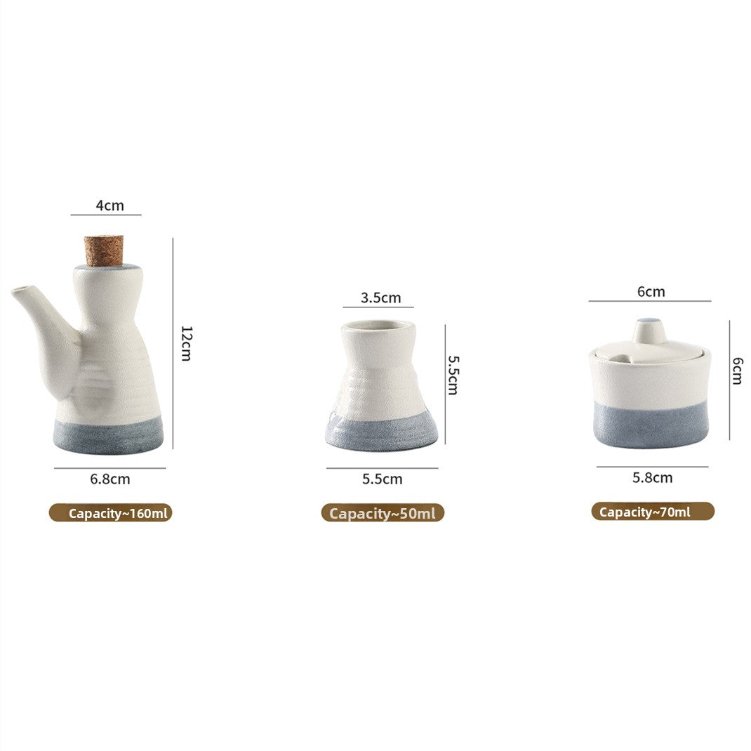 Japanese Ceramic Seasoning Set – Elegant Dining Tableware