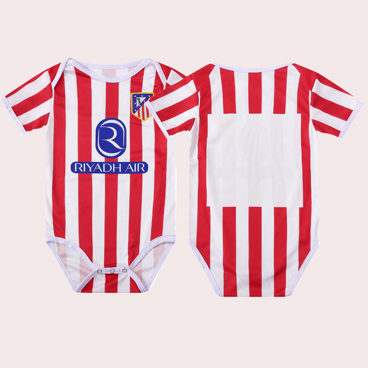 Bamboo Fiber Baby Football Jumpsuit – Soft Breathable Sports-Themed Romper (5–18 Months)