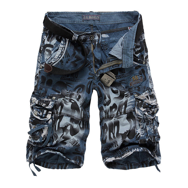 Men’s Camouflage Cargo Pants – Loose Fit Cotton Utility Trousers