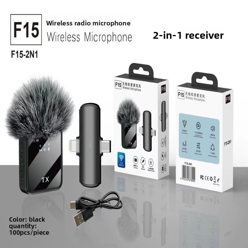 Wireless Bluetooth Microphone – Portable Noise Reduction Mic for Streaming, Recording & Video
