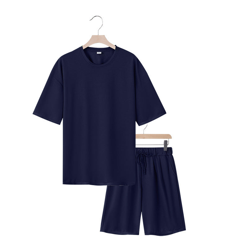 Men’s Terry Cloth Set – Short Sleeve Shirt & Shorts Lounge Outfit