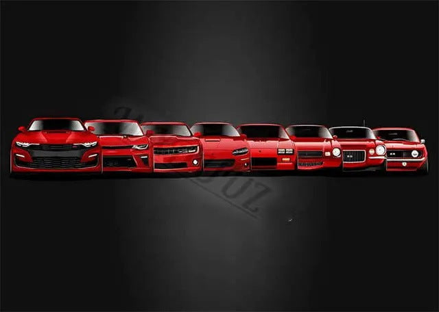 Sports Cars Frameless Canvas Wall Art – Waterproof High-Definition Inkjet Painting