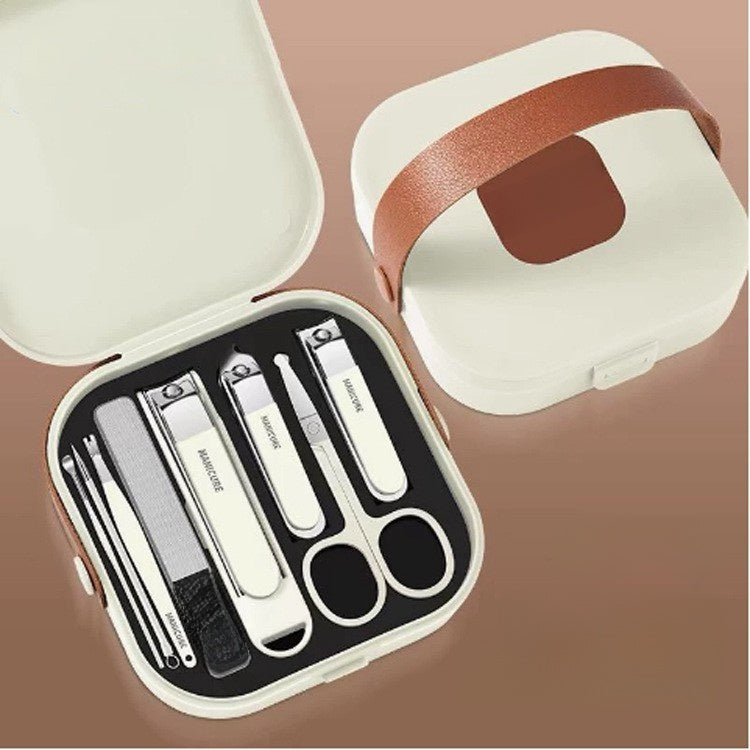 Stainless Steel Nail Clipper Set – Professional Manicure & Pedicure Grooming Kit with Storage Case