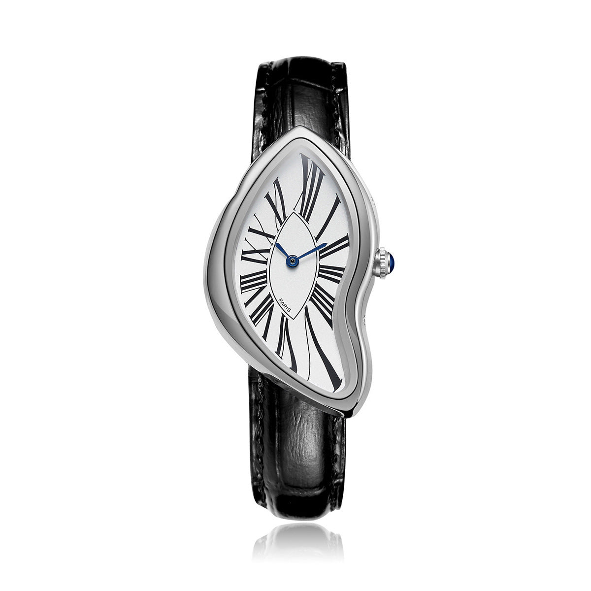 Vintage Oval Quartz Watch – Leather Strap Wristwatch with Waterproof Design