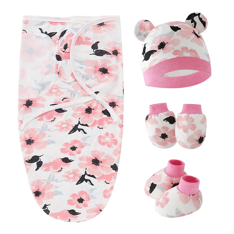 100% Cotton Baby Swaddle Sleeping Bag – Cocoon Style Newborn Wrap (0–12 Months)