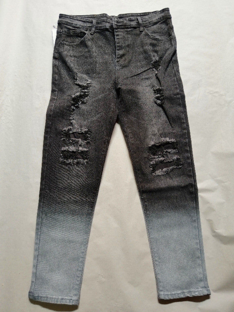 Distressed Slim Fit Jeans – Trendy Ripped Pencil Pants