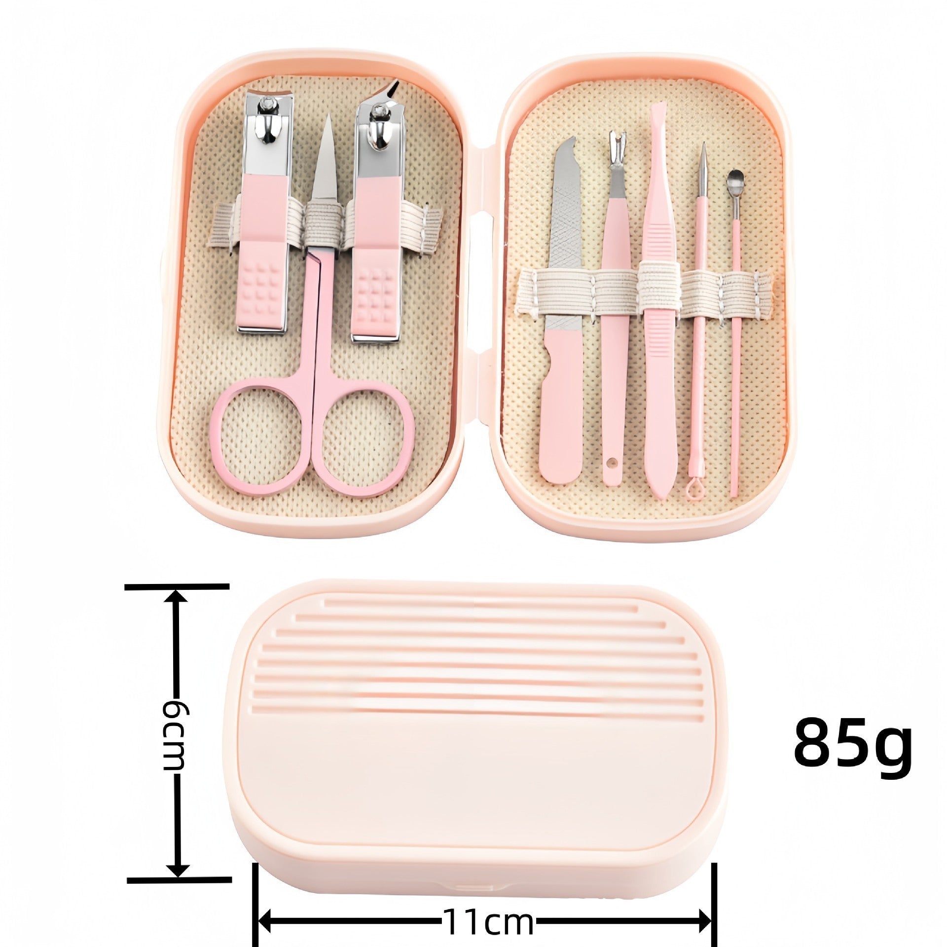 Stainless Steel Nail Clipper Set – Professional Manicure & Pedicure Grooming Kit with Storage Case