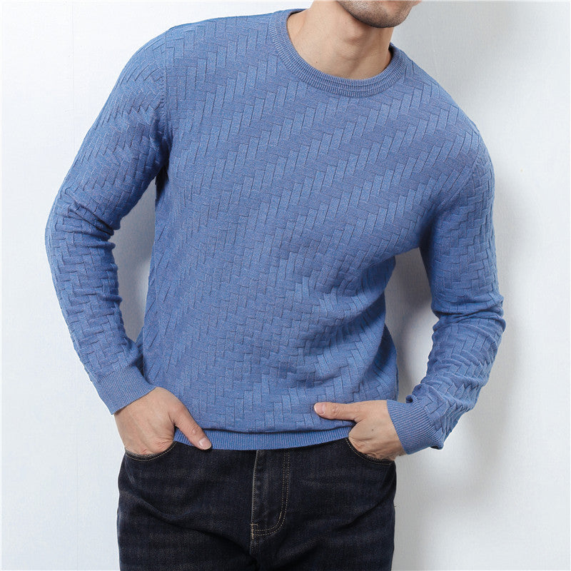 Jacquard Slim-Fit Sweater – Stylish Crewneck Pullover