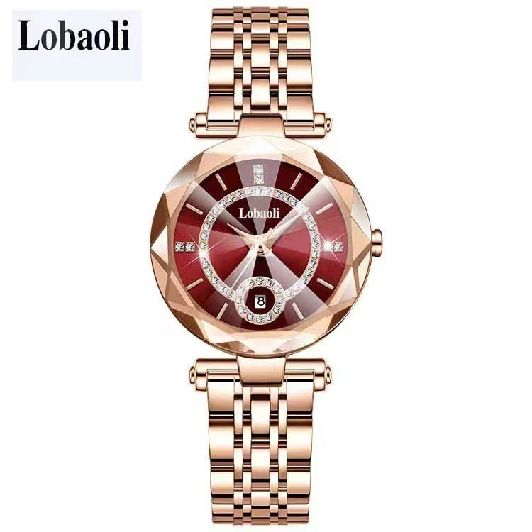 Ultra-Thin Quartz Women’s Watch with Dual Display – Elegant Round Dial Wristwatch