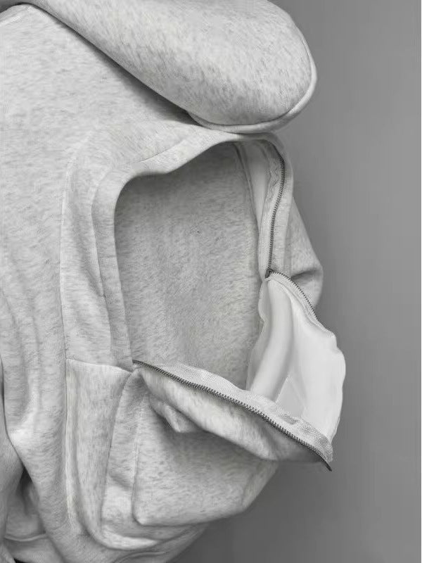 Heavyweight Hooded Sweatshirt – Boxy Loose-Fit Pullover