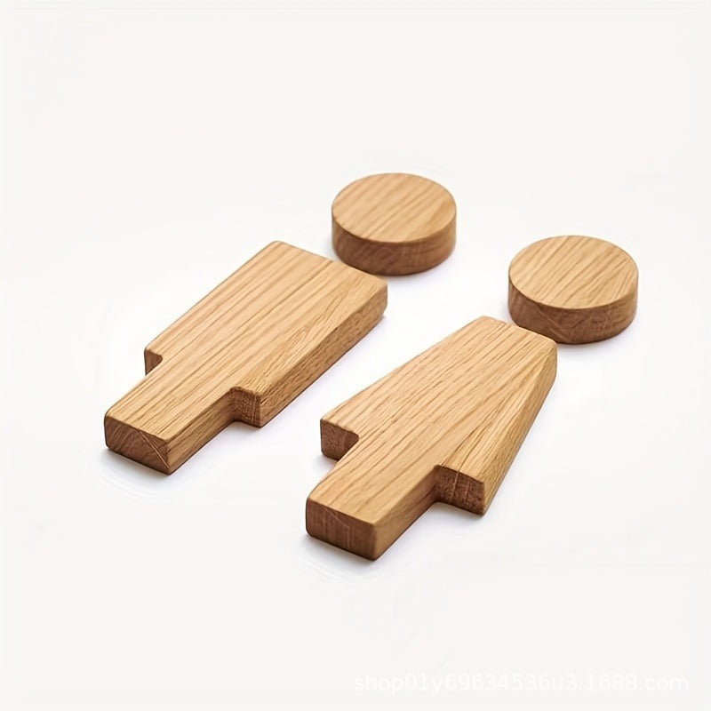 Wooden Bathroom Sign – Pine Wood “Men & Women” Door Sign