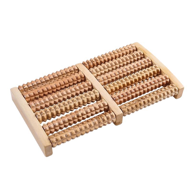 Wooden Foot Massager Roller – Manual Acupressure Foot Massage Tool
