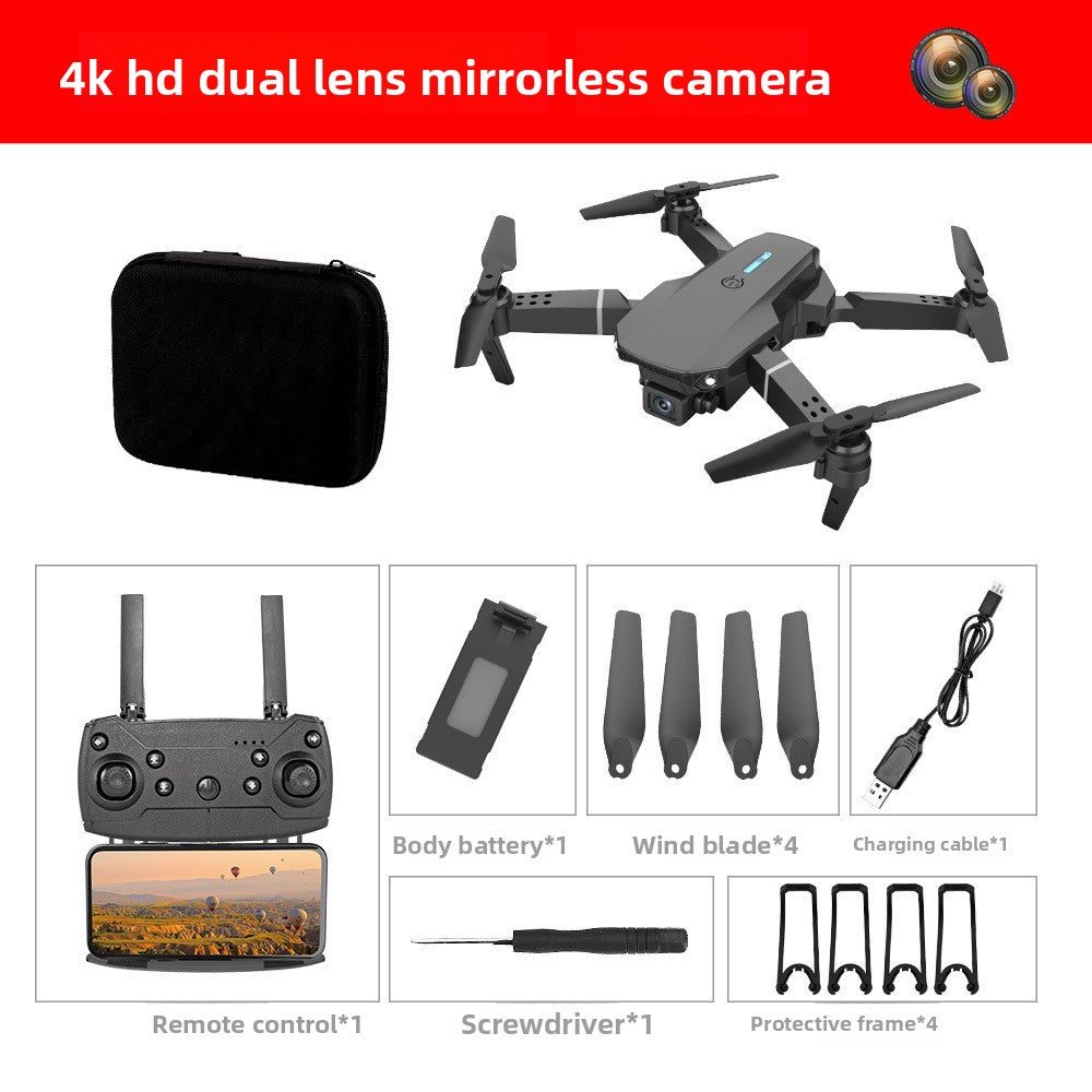 Foldable Quadcopter Drone with Dual Camera and Built-In Display