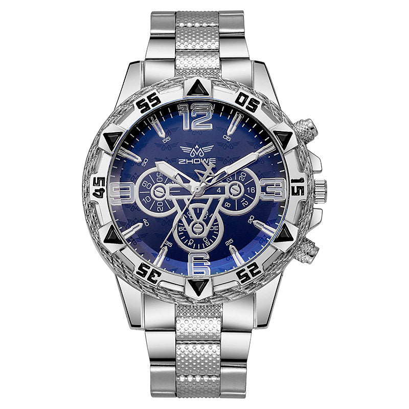 Men’s Quartz Watch – Mechanical-Style Dial Alloy Wristwatch