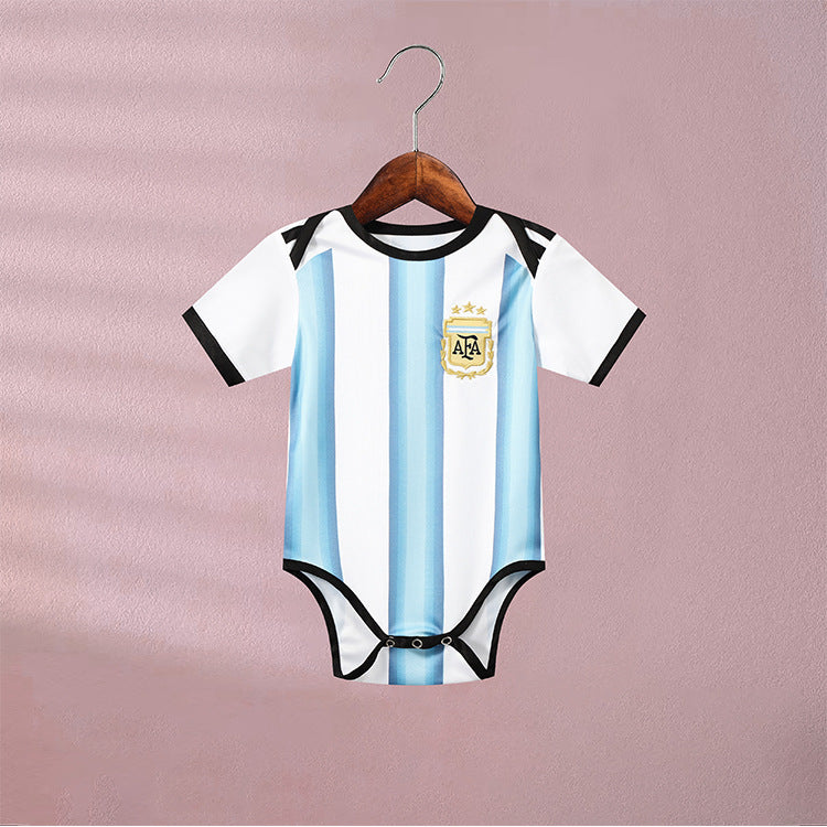 Bamboo Fiber Baby Football Jumpsuit – Soft Breathable Sports-Themed Romper (5–18 Months)