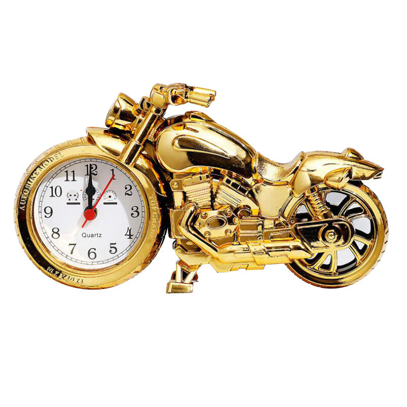 Motorcycle Shaped Analog Alarm Clock – Decorative Quartz Desk Clock