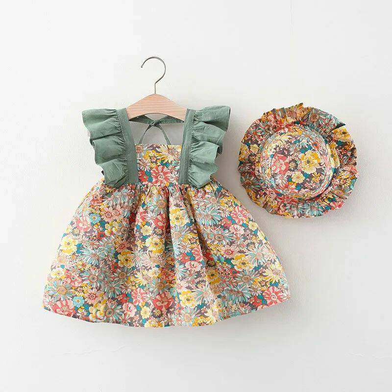 100% Cotton Baby Princess Dress – Elegant Toddler Party & Wedding Outfit (6M–3Y)