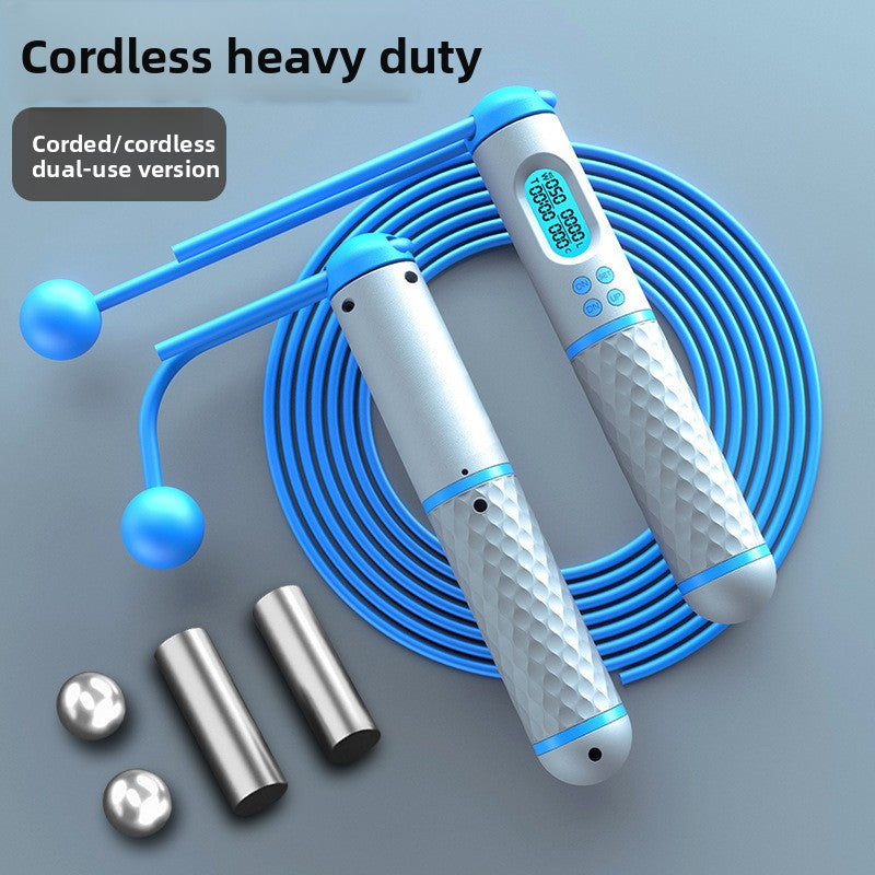 Smart Digital Jump Rope – Cordless Weighted Skipping Rope with LCD Counter & Memory Function