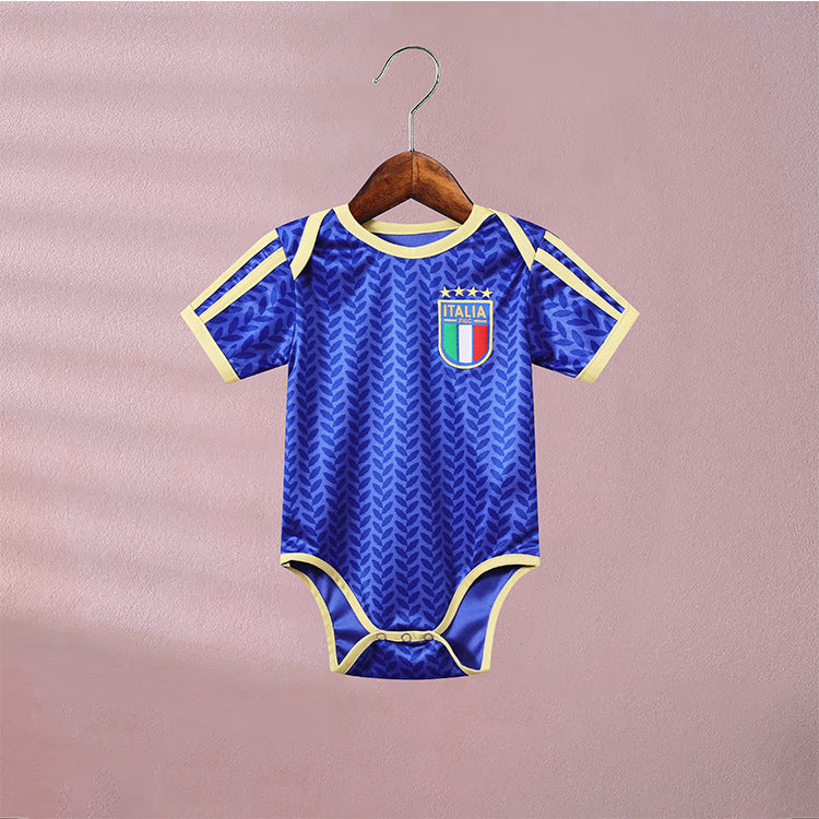 Bamboo Fiber Baby Football Jumpsuit – Soft Breathable Sports-Themed Romper (5–18 Months)